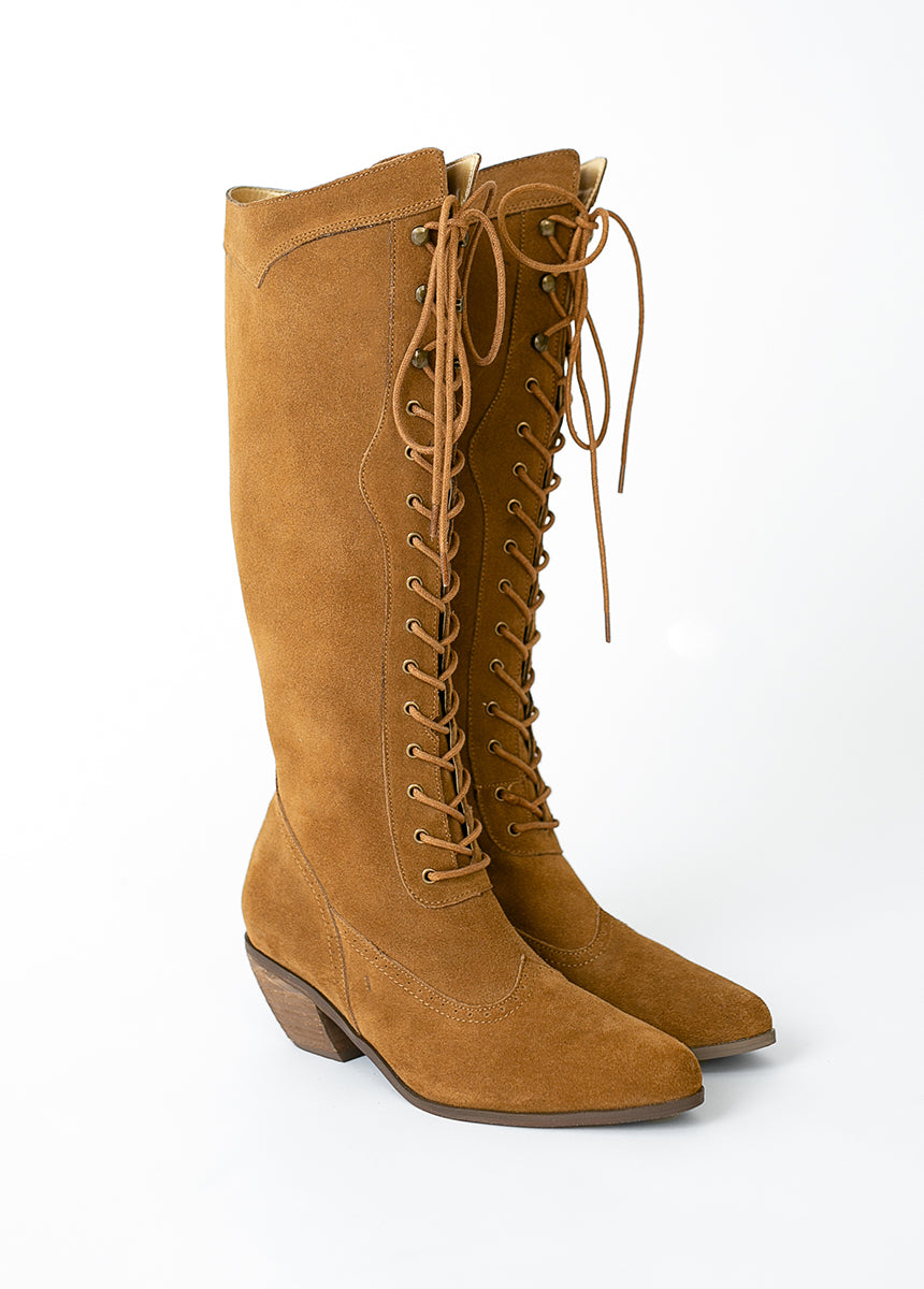 Arlin Leather Boot in Distressed Nutmeg