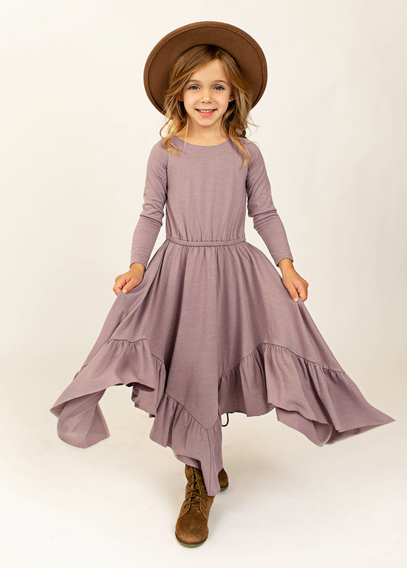 Zonia Maxi Dress in Dusty Lilac
