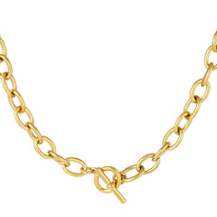 Chunky Gold PVD Plated Stainless Steel Albert Necklace