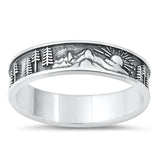 Sterling silver landscape ring