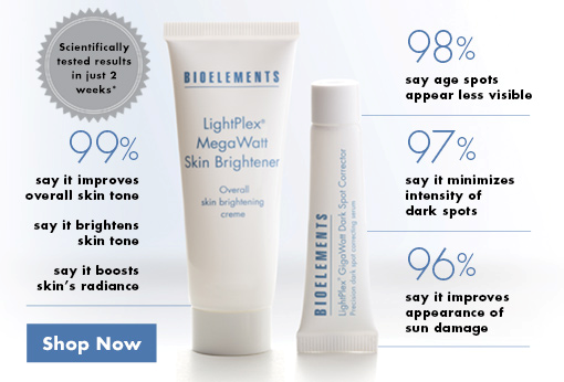 BIoelements LightPlex MegaWatt Skin Brightener and GigaWatt Dark Spot Corrector