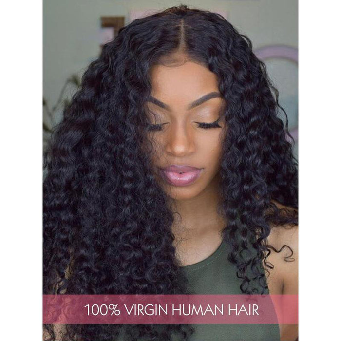 Brazilian Virgin Hair Lace Hair Wigs Women Deep Wave Hair Style