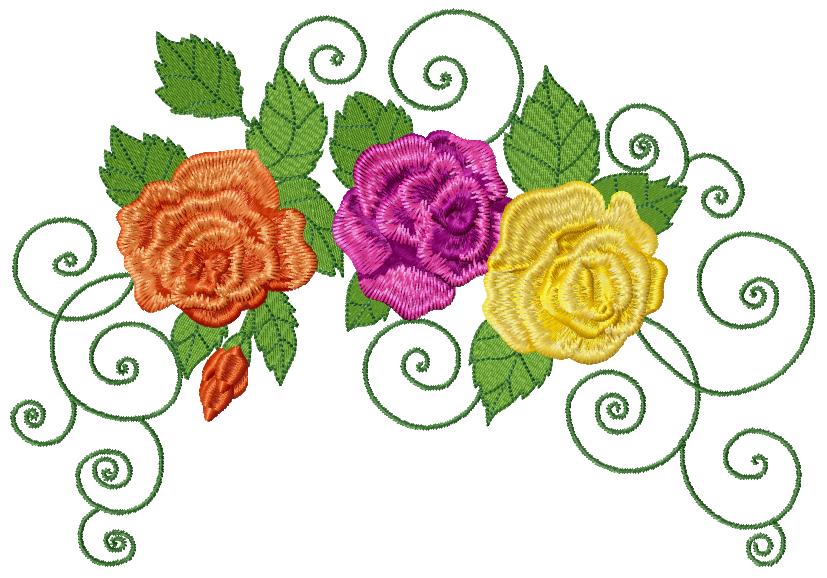 Embroidery - Deco Roses – Julie Hall Designs