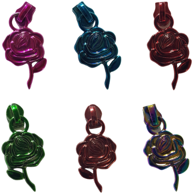 Queen of Roses #5 Zipper Pulls for Nylon Zippers