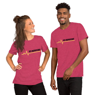 Buy heather-raspberry 911 Dispatcher Short-Sleeve Unisex T-Shirt