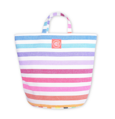 Designer beach bag, Cabas Sun, yellow striped - 1789 CALA - Salt and Sun