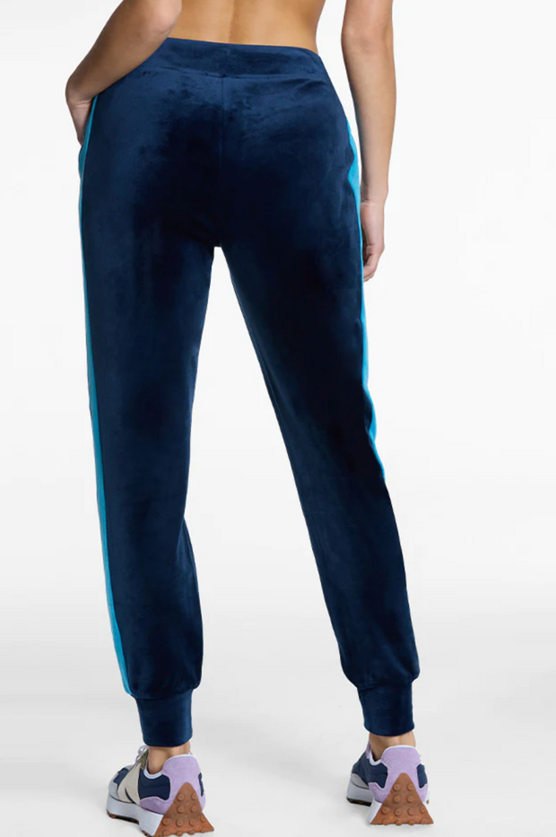 Shop Juicy Couture Big Bling Velour Track Pants J1HBV104-J6004 blue