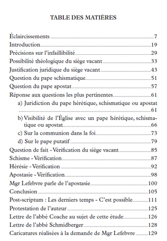 Table des matières