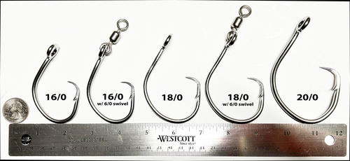 Ringed Tuna Hook #4 - Stainless Steel –