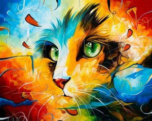 Peinture Par Numeros Chat Multicolor Figured Art