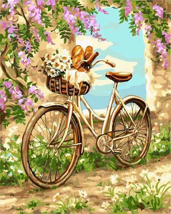 voir peinture tableaux bicyclette