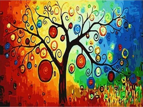 Peinture Numéro Adulte Enfant, WOWDECOR Arbre de Vie Saisons DIY Peinture  par numero, Paint by Numbers