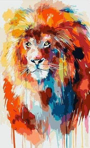 Figured'Art Peinture par Numéro Adulte Lion Prêt pour la Parade - Activité  Manuelle Kit de Loisir Créatif DIY Numéro d'Art Complet - 40x50cm sans