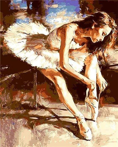 YEESAM ART Peinture par Numero Adulte Ballet Dansant, Peinture Numero d Art  Sans Cadre 16x20 pouce Acrylique