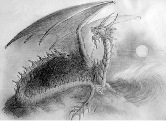 how to draw a realistic dragon breathing fire