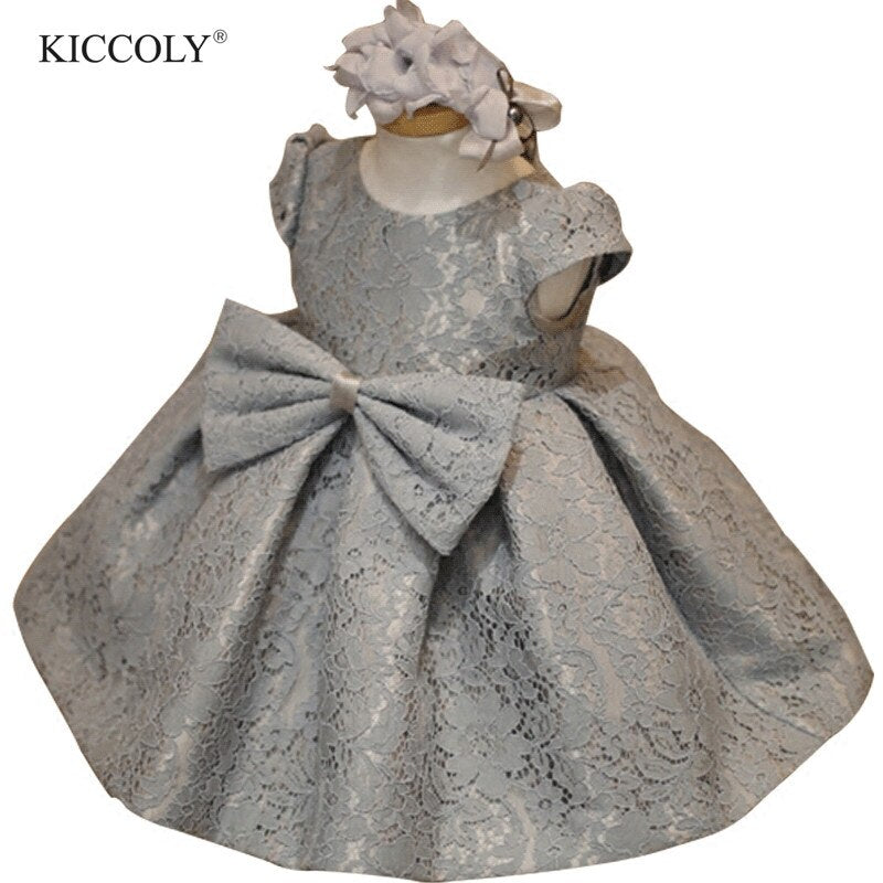 baby girl grey party dress