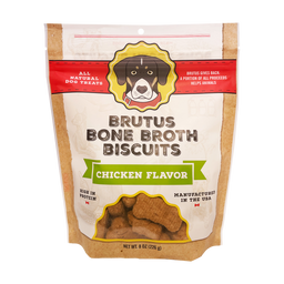 Brutus Bone Broth Biscuits - Chicken Flavor Front of Bag