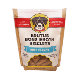 Brutus Bone Broth Biscuits - Beef Flavor Front of Bag