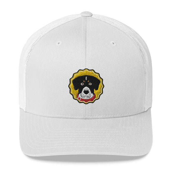 White Brutus Broth Trucker Hat