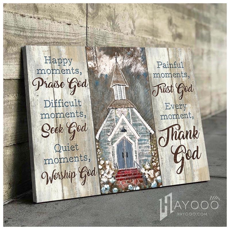 Hayooo Beautiful Rustic Vintage Country Church Canvas Print Happy Mome Hayooo Shop