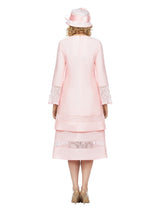 1pc Bell Slv 2-Tier Dress w/ Sheer Lace Trim-Plus