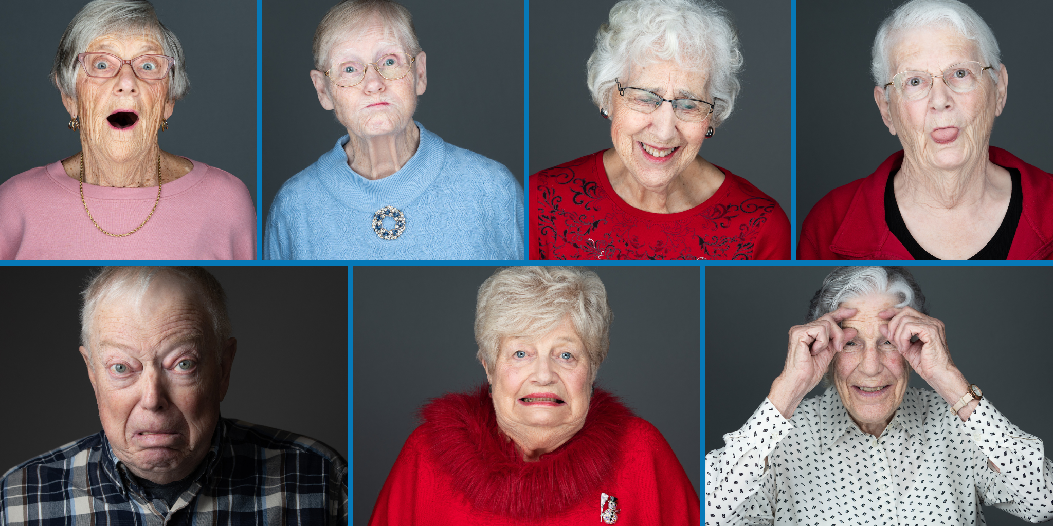 photos of seniors will silly faces