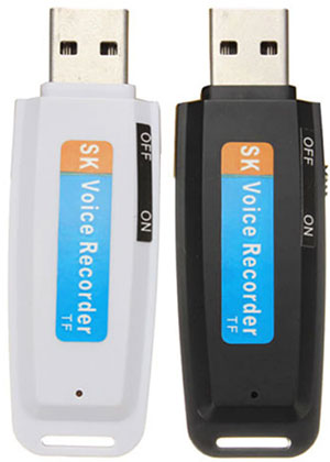 Generic - Mini enregistreur vocal USB Portable enregistreur U-Disk  Rechargeable support de stockage d'enregistrement à un bouton carte 1-32G -  Accessoires Bureau - Rue du Commerce