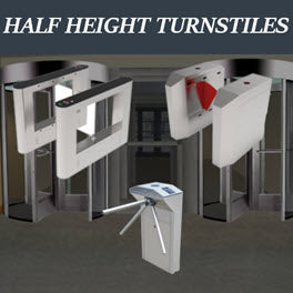 People barriers half height turnstiles