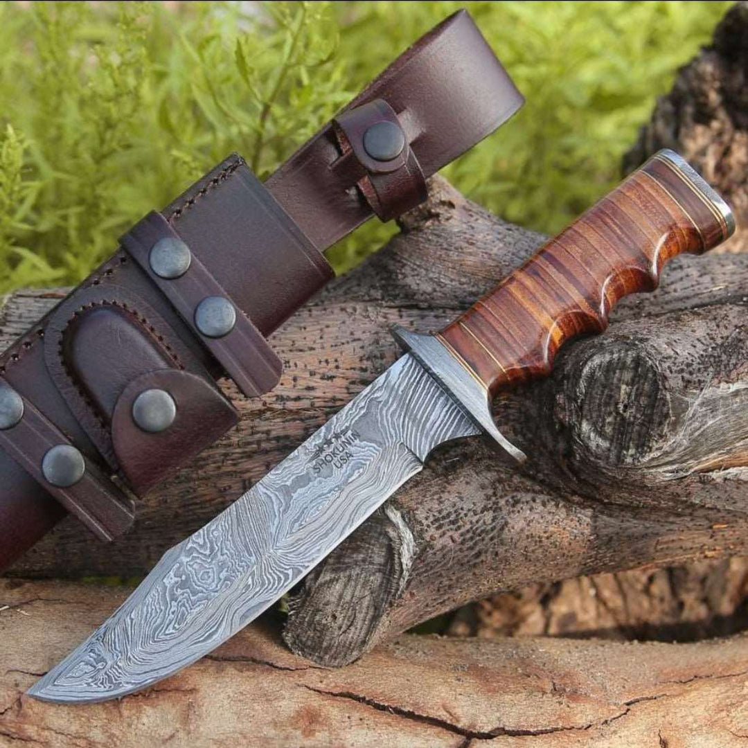 Top Rated 5-Inch Hunting Knife with Gut Hook - Custom Damascus Gift for Him | Perfect for Birthday, Anniversary & Hunting Enthusiasts 719