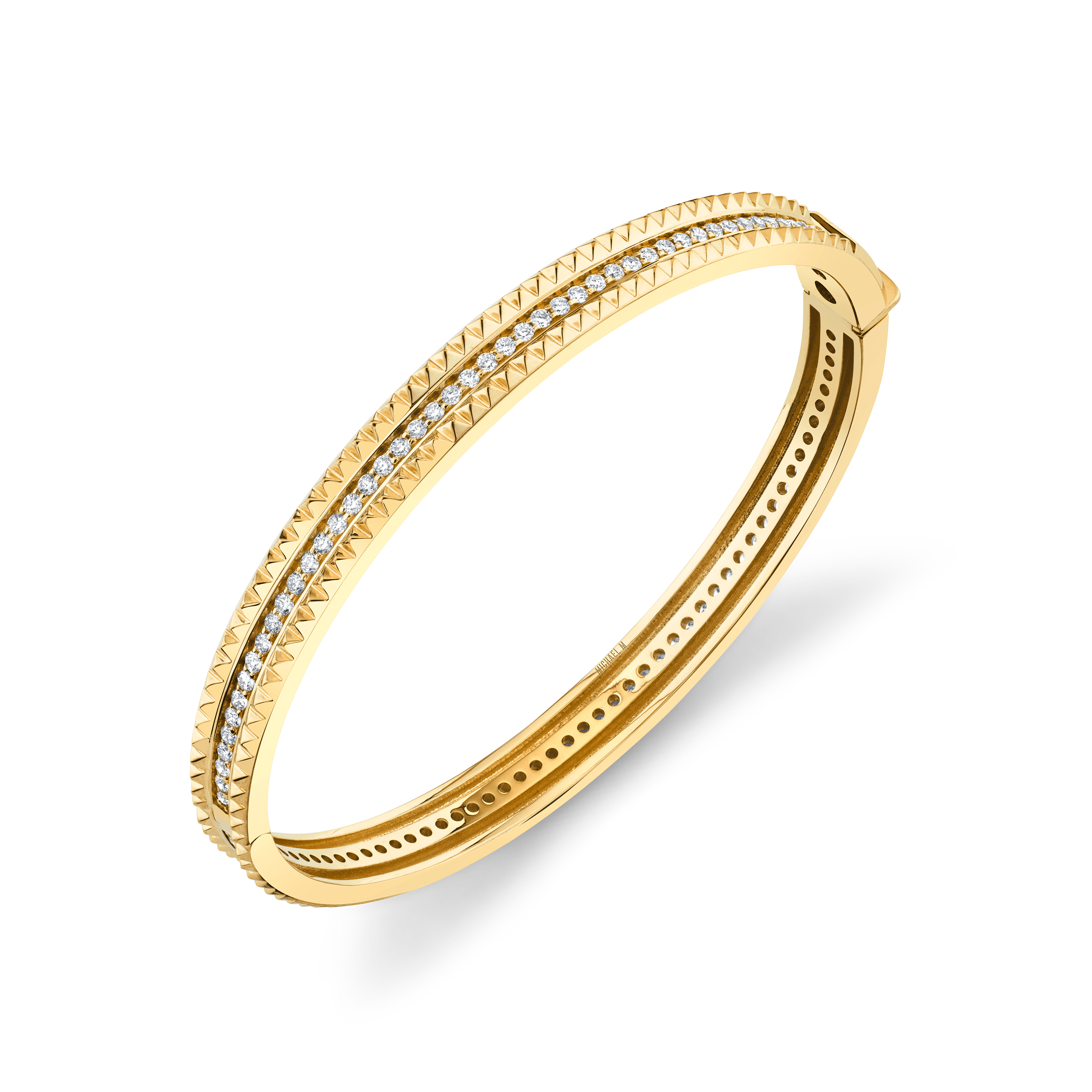 18K Gold 10mm Plain Bangle [B04608310] | USA Jewels