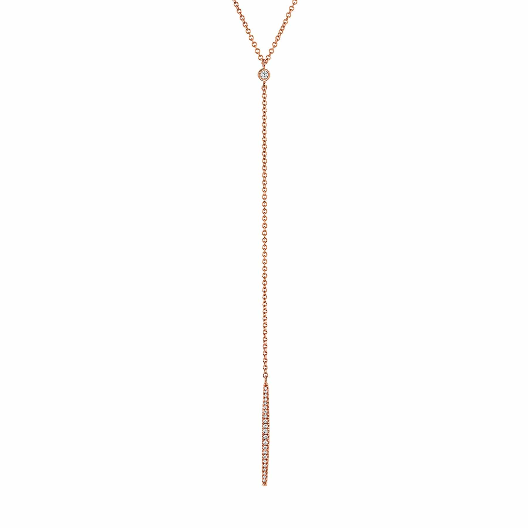 Diamond Filled Heart Pendant Necklace | Michael M 18K Rose Gold