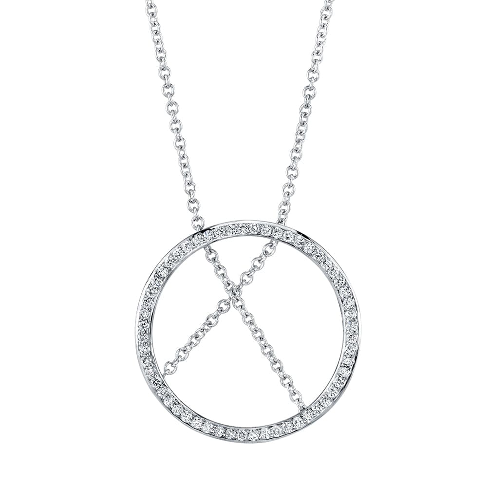 Michael M Diamond V Pendant Necklace