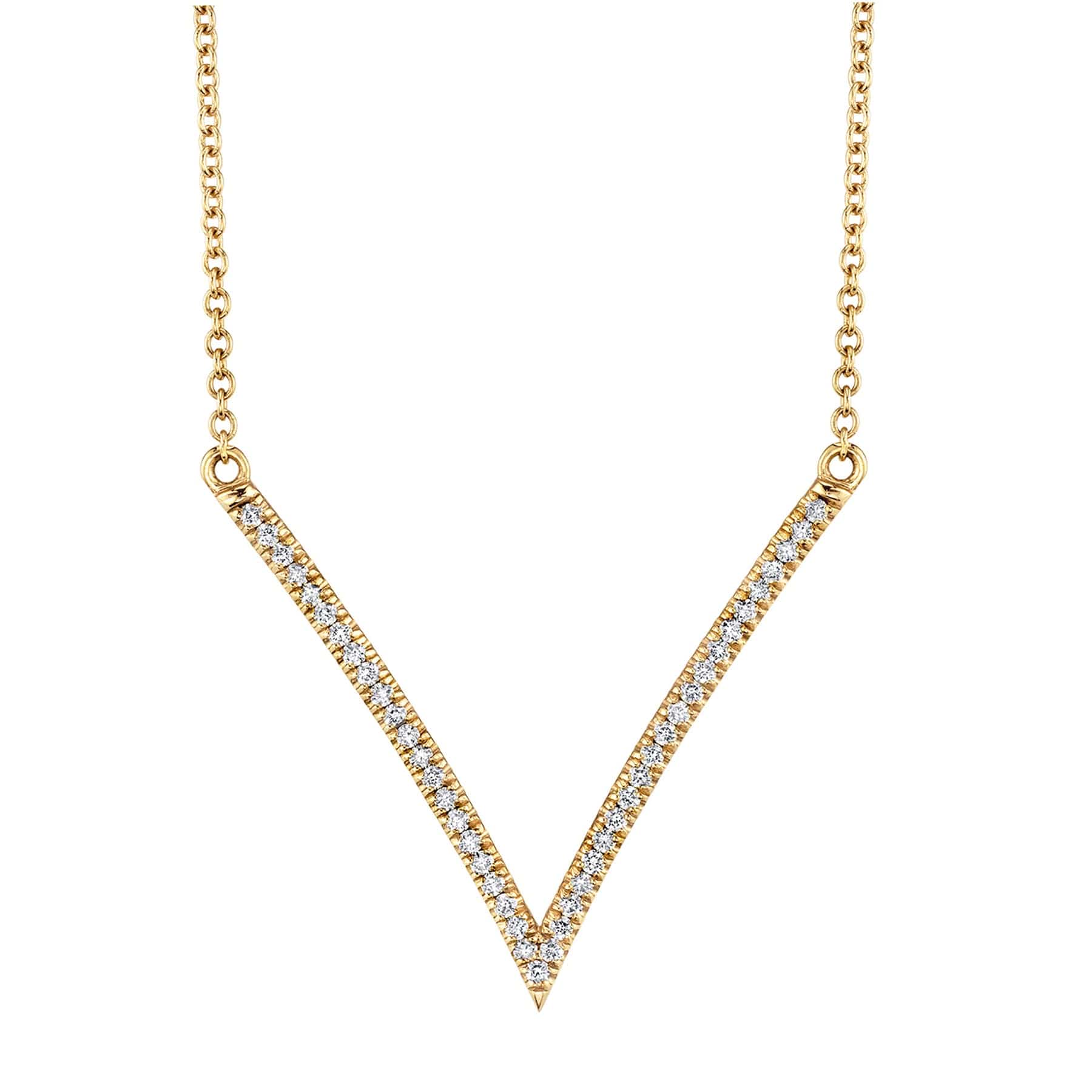 Diamond Filled Heart Pendant Necklace | Michael M 18K Rose Gold