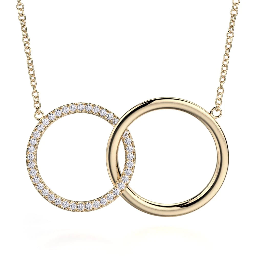 Buy Interlinked Circle Necklace Gold Diamond Online – STAC Fine Jewellery