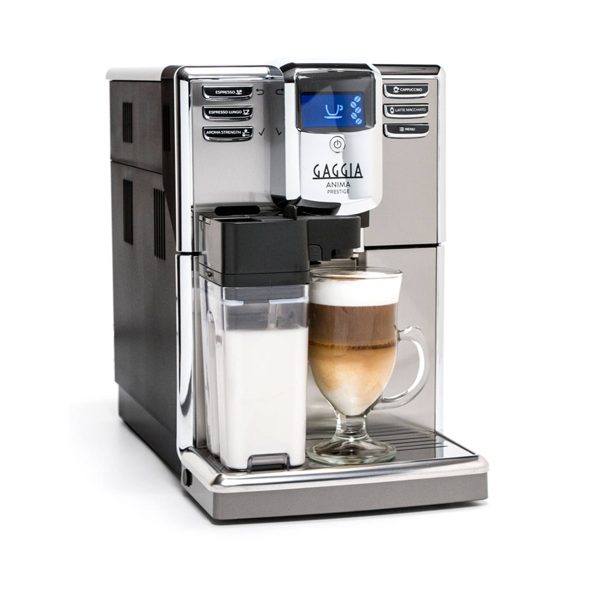 One of the standout features of this machine is its advanced grinding system. With a ceramic burr grinder, the Gaggia Anima Prestige finely grinds coffee beans to achieve the perfect consistency, resulting in enhanced flavor and irresistible aroma in every cup.