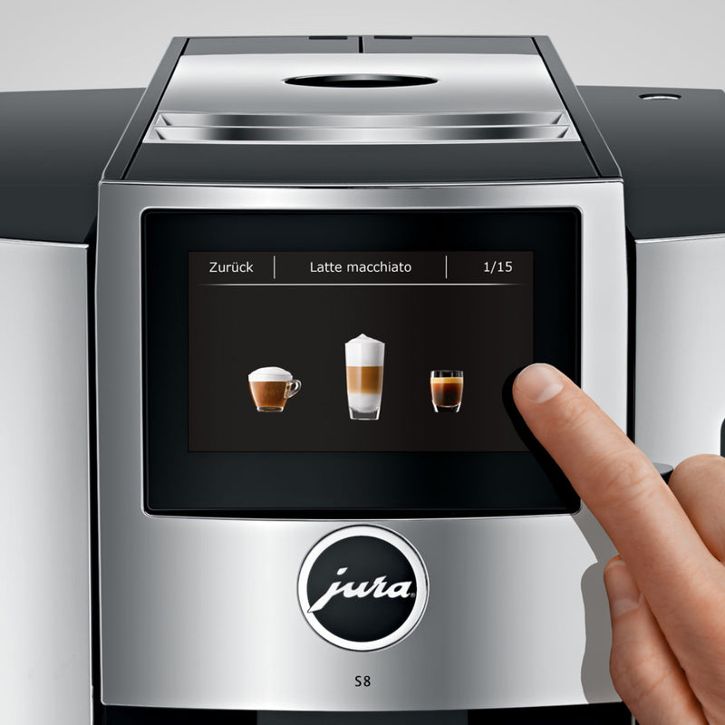Jura S8 Super Automatic Coffee & Espresso Machine (Chrome)