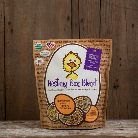 certified organic herb nesting box blend treats for chickens