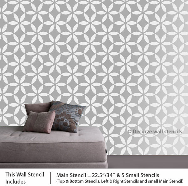 Flower stencils for wall painting 