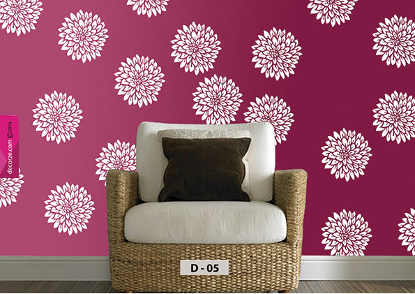 wall painting flower design ideas