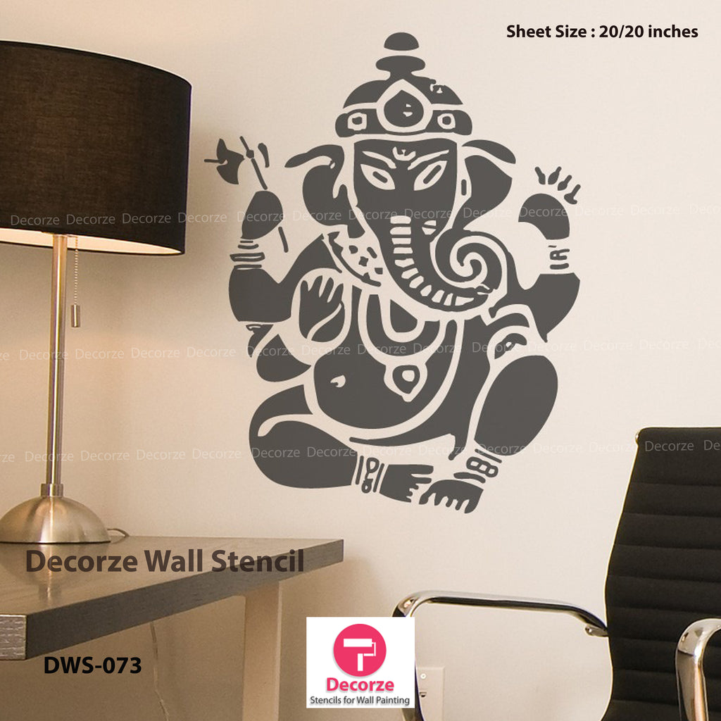 Ganesha Wall Painting Designs | Ganesha Stencil | Ganesha Designs ...
