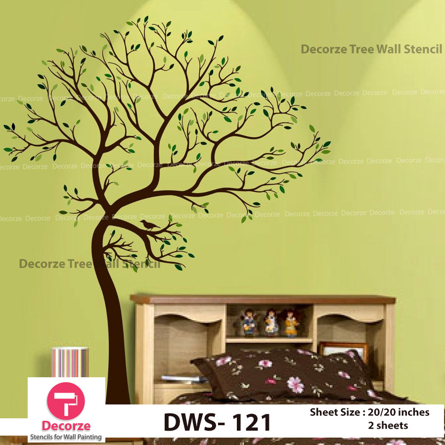 Tree Wall Stencil | Wall Painting Designs| Painting Ideas DWS-121 ...