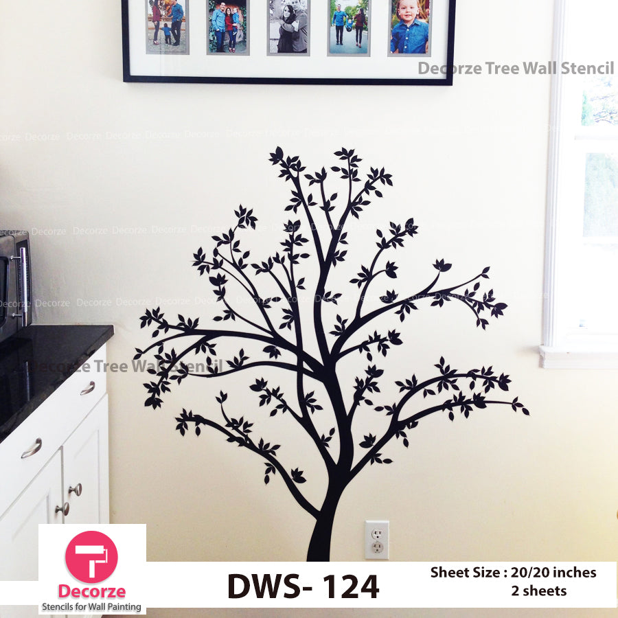 Tree wall Stencil | Wall Painting Designs| Painting Ideas DWS-124 ...