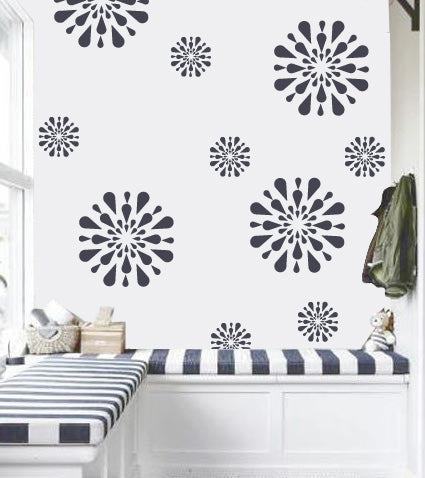 Flower Wall Stencil For Girls Room Fs 12 Reusable Wall