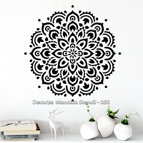 Mandala Style Stencil- Floral Motive Wall Stencil - Mandala Stencil –  StencilsLAB Wall Stencils