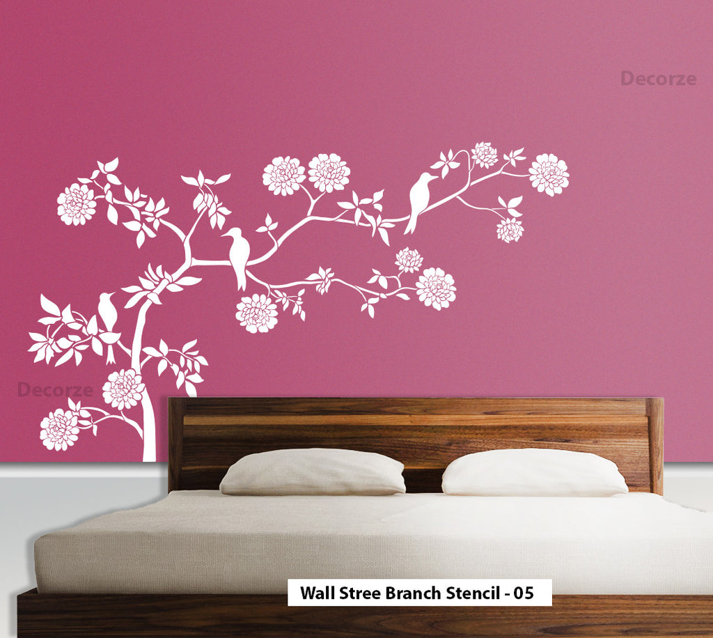 Online Shopping India - Shop Online for Wall Stencils, wall ... - Nature Wall Tree branch wall art stencil, Large Wall tree stencil branch