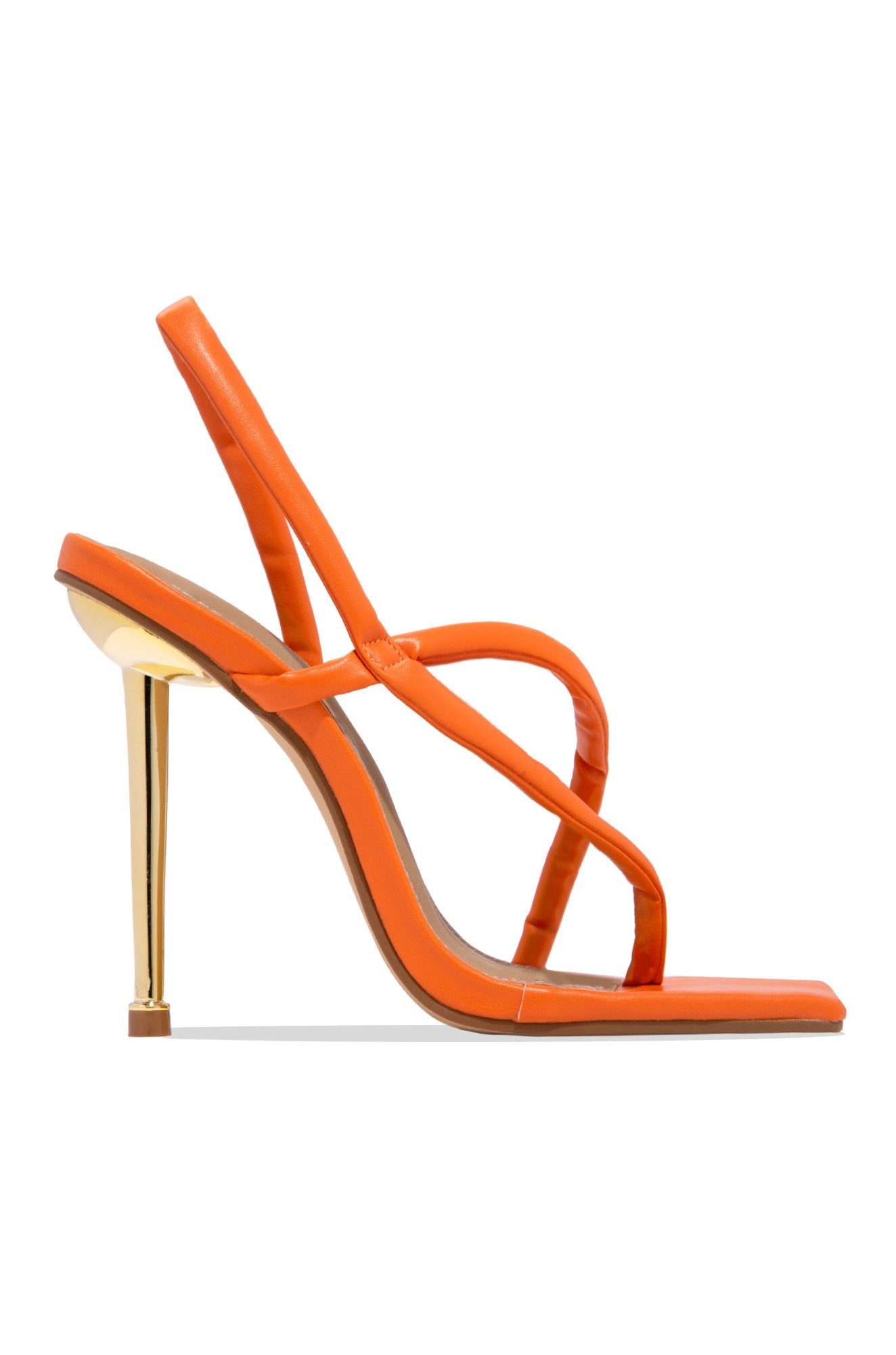 Camille Heels- Orange – Atlanta Shoe Studio