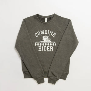 Combine Rider Grey Toddler/Youth Farm Crewnecks - mygreentoy.com