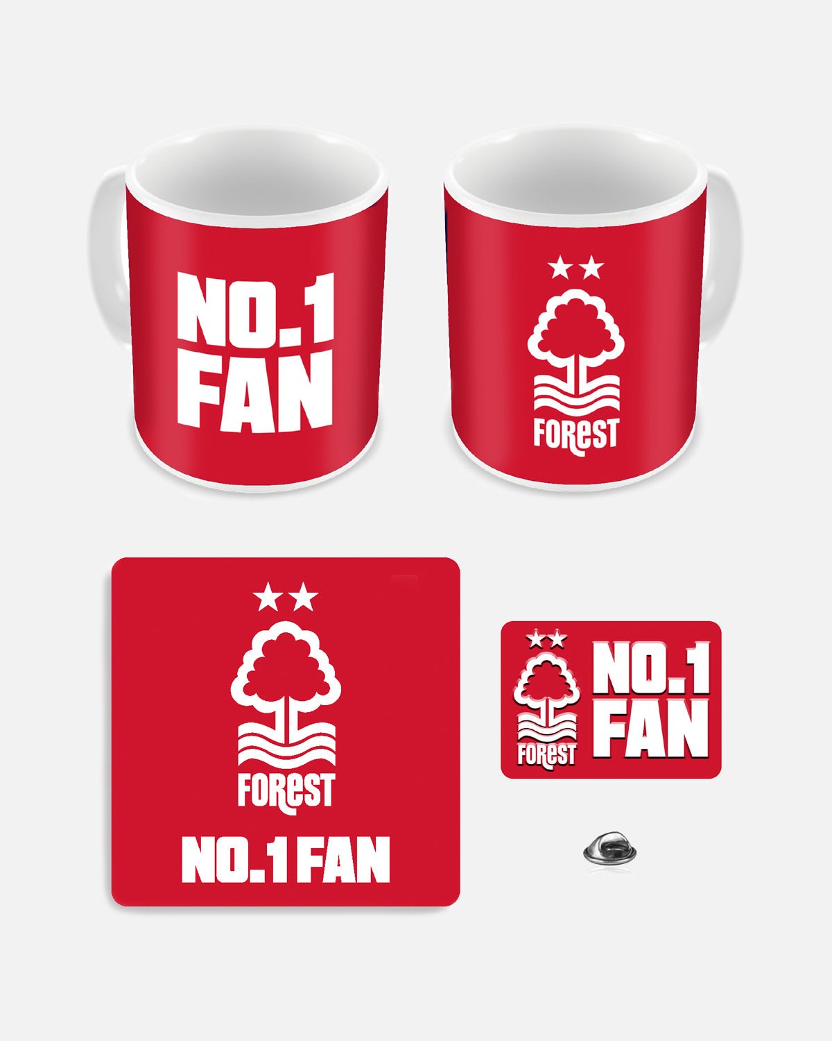 NFFC Forest Mug Badge Coaster Set Nottingham Forest FC