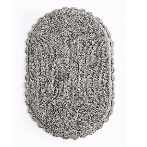 Oval Shaped Crochet Reversible Bath Rug