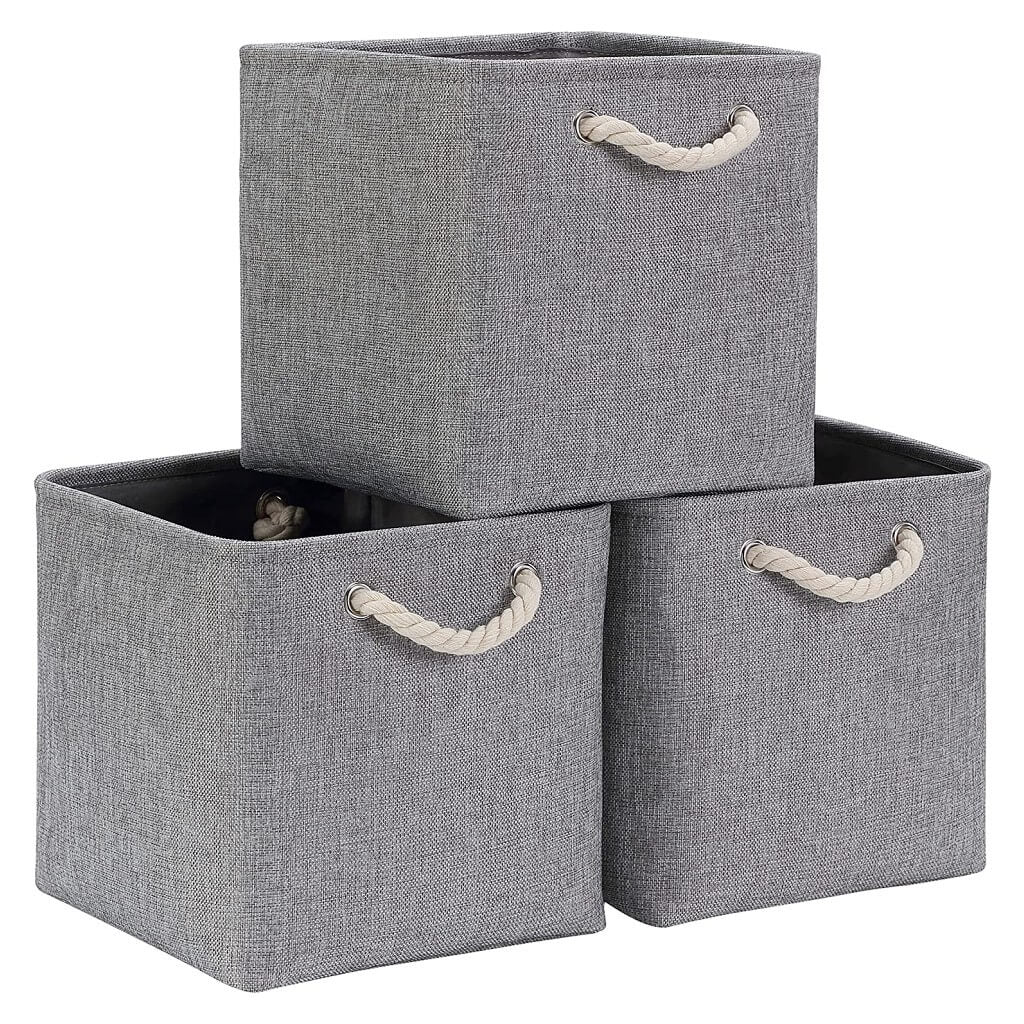 Canvas Storage Cube Box | 33cm Fabric Storage Basket for Toys | MANGATA ...